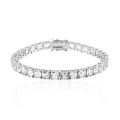 Weißer Topas-Silberarmband