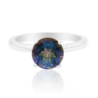 Blauer Mystik-Quarz-Silberring