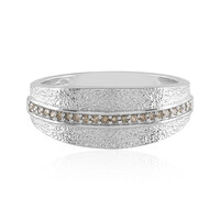 I2 Champagner-Diamant-Silberring