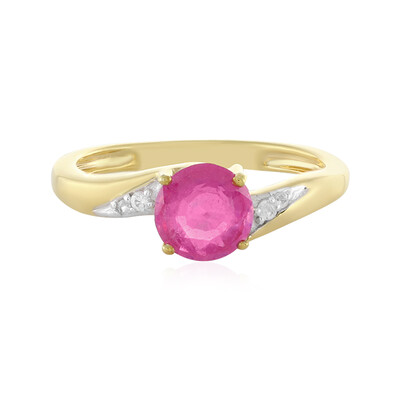 Pinkfarbener Madagaskar-Saphir-Silberring