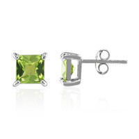 Burmesischer Peridot-Silberohrringe