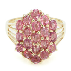 Nicht erhitzter Padparadscha-Saphir-Goldring (AMAYANI)