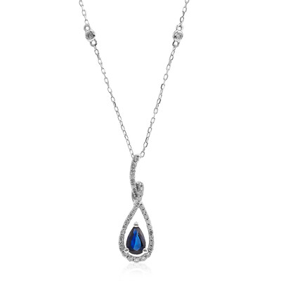Blauer Ceylon-Saphir-Goldhalskette (CIRARI)