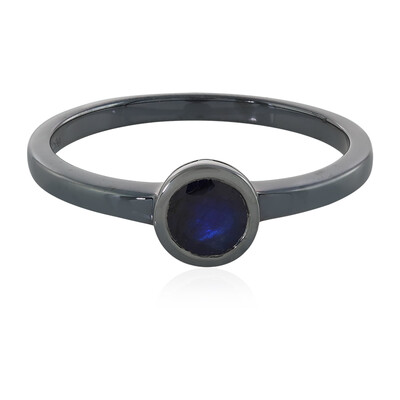 Blauer Madagaskar-Saphir-Silberring