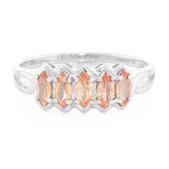 Padparadscha-Saphir-Silberring