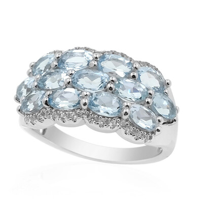 Aquamarin-Silberring