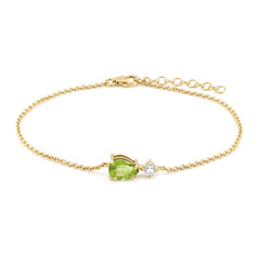 Burmesischer Peridot-Silberarmband