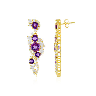 Sibirischer Amethyst-Silberohrringe