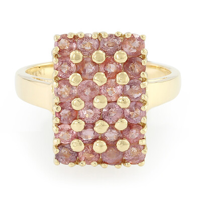 Nicht erhitzter Padparadscha-Saphir-Goldring (AMAYANI)