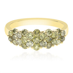 Grüner SI1 Diamant-Goldring (CIRARI)
