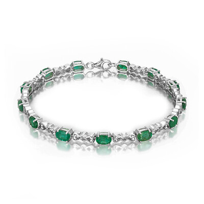 Sambia-Smaragd-Silberarmband
