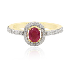 Roter Beryll-Goldring