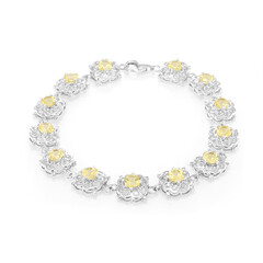 Gelber Apatit-Silberarmband