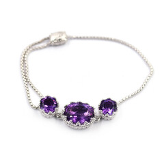 Sambia-Amethyst-Silberarmband (Dallas Prince Designs)