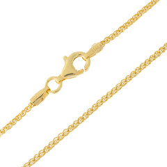 Silber-Zopfkette - 90 cm - 4,06 g - vergoldet