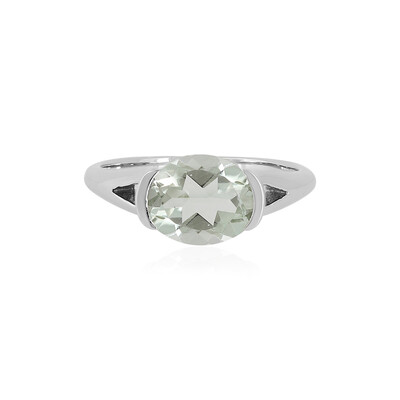 Grüner Amethyst-Silberring