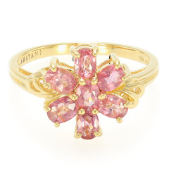 Nicht erhitzter Padparadscha-Saphir-Goldring (AMAYANI)