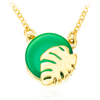 Grüner Achat-Silbercollier
