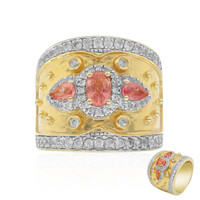Padparadscha-Saphir-Silberring (Dallas Prince Designs)