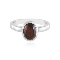 Rotes Tigerauge-Silberring