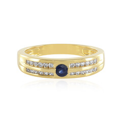 Blauer Saphir-Silberring