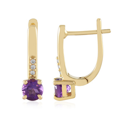 Sibirischer Amethyst-Silberohrringe