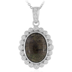 Matrix-Opal-Silberhalskette