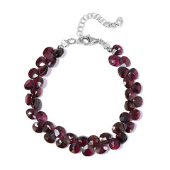 Indischer Granat-Silberarmband
