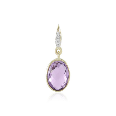 Lavendel-Amethyst-Goldanhänger