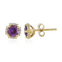 Sibirischer Amethyst-Silberohrringe