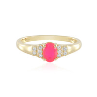 Äthiopischer Pinkfarbener Opal-Silberring