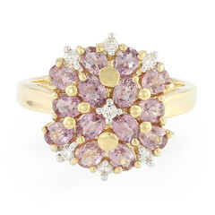 Nicht erhitzter Padparadscha-Saphir-Goldring (AMAYANI)