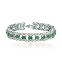 Sambia-Smaragd-Silberarmband