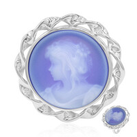 Blauer Band-Achat-Silberring