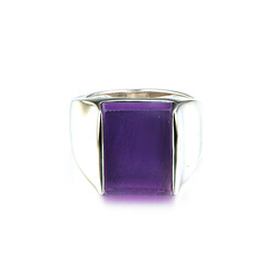 Sambia-Amethyst-Herren-Silberring