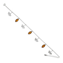 Baltischer Bernstein-Silberarmband