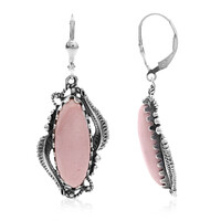 Pinkfarbener Opal-Silberohrringe (Desert Chic)