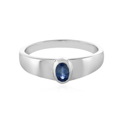 Blauer Saphir-Silberring