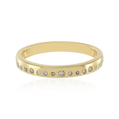 I3 Champagner-Diamant-Silberring