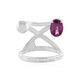 Magenta-Granat-Silberring (de Melo)