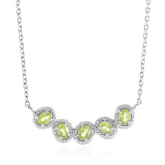 Mandschurischer Peridot-Silbercollier