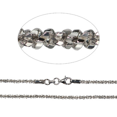 Silber-Criss-Cross-Kette - 2,75 g - 45 cm
