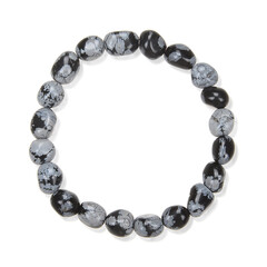Schneeflocken-Obsidian-Armband