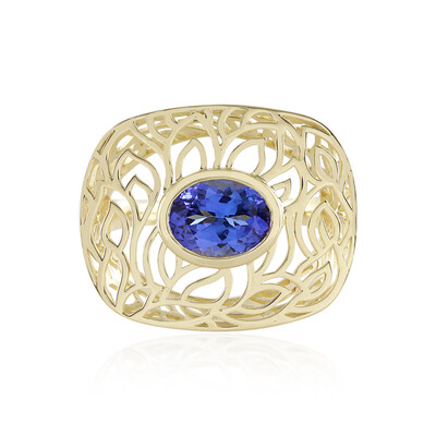 AAA-Tansanit-Goldring (Ornaments by de Melo)