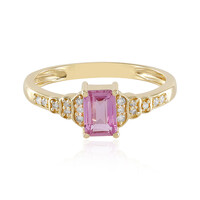 Pinkfarbener Saphir-Goldring