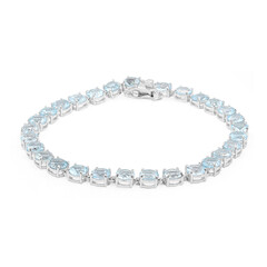 Himmelblauer Topas-Silberarmband