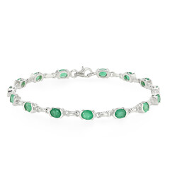 Sambia-Smaragd-Silberarmband