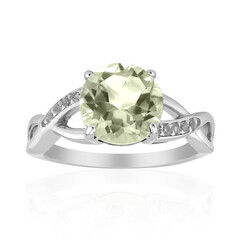 Grüner Amethyst-Silberring