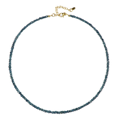 Blauer Diamant-Silberhalskette