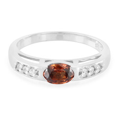 Oranger Mashewa-Zirkon-Silberring